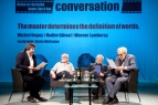 Denis Molčanov, Werner Lambersy, Nedim Gürsel a Michel Deguy © Petr Machan, PWF 2011 Denis Molčanov, Werner Lambersy, Nedim Gürsel a Michel Deguy © Petr Machan, PWF 2011